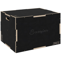 SPORTNOW 41/51/61cm Plyometric Jump Box, Wooden Plyo Box for Home Gym